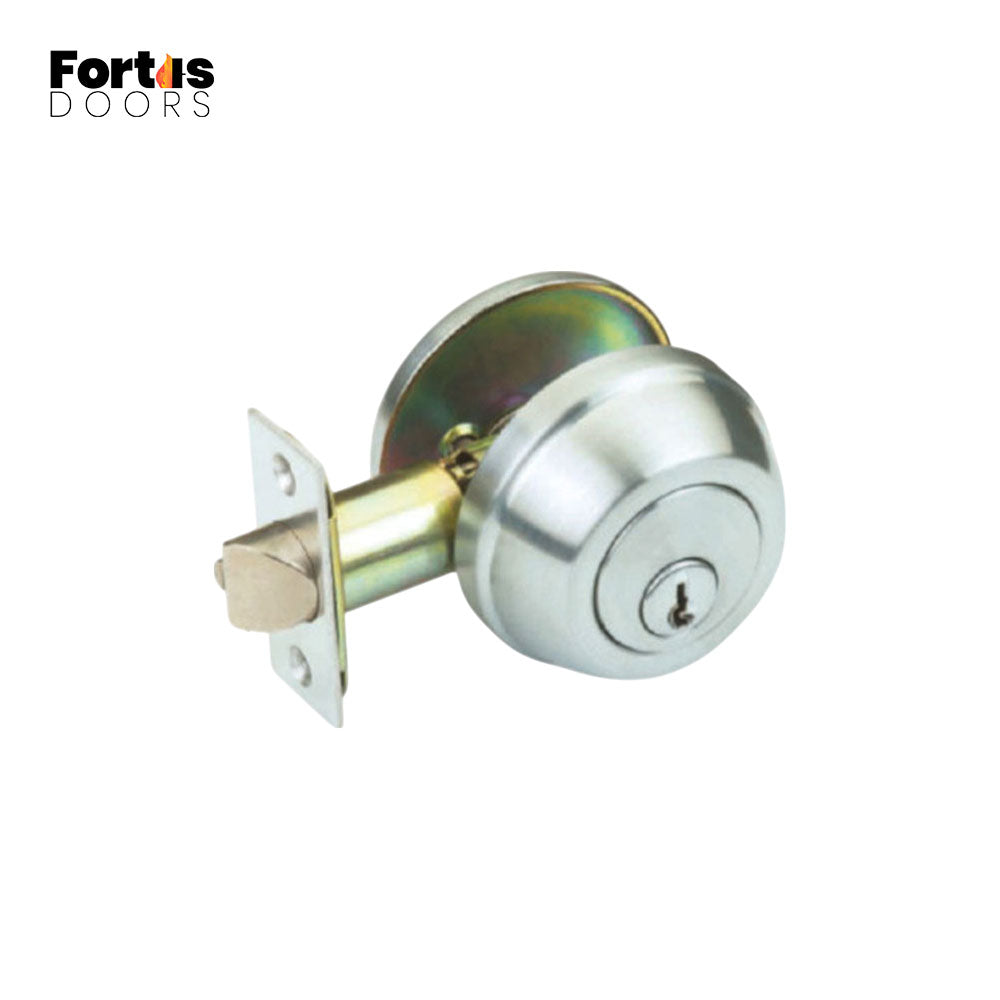 Fortis Doors - FDC151 - Deadbolt Gate Latch - US32D - Satin Stainless Steel (630)