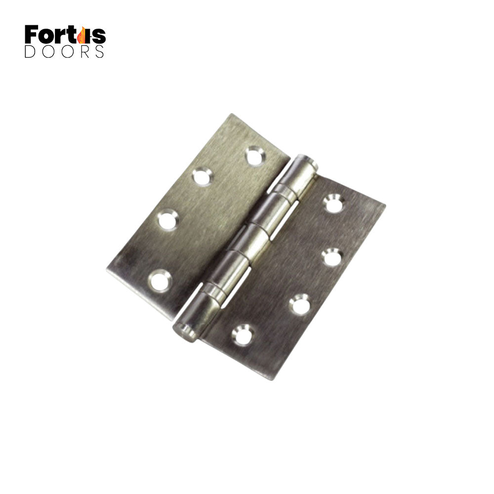 Fortis Doors - FDC302 - Standard Ball Bearing Hinge - 4-1/2" x 4-1/2" - Non Removable Pin - US32D - Satin Stainless Steel (630)