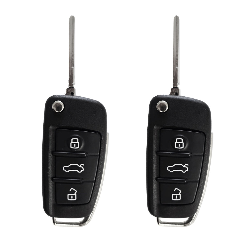 2006 - 2015 Audi Flip Key Shell 3B for FCC# IYZ-3314 (2 Pack)