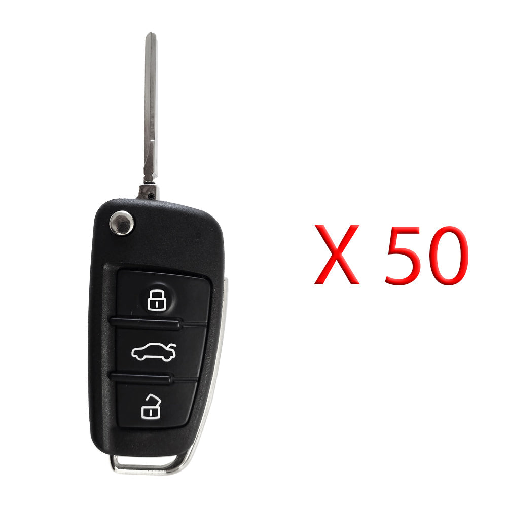 2006 - 2015 Audi Flip Key Shell 3B for FCC# IYZ-3314 (50 Pack)