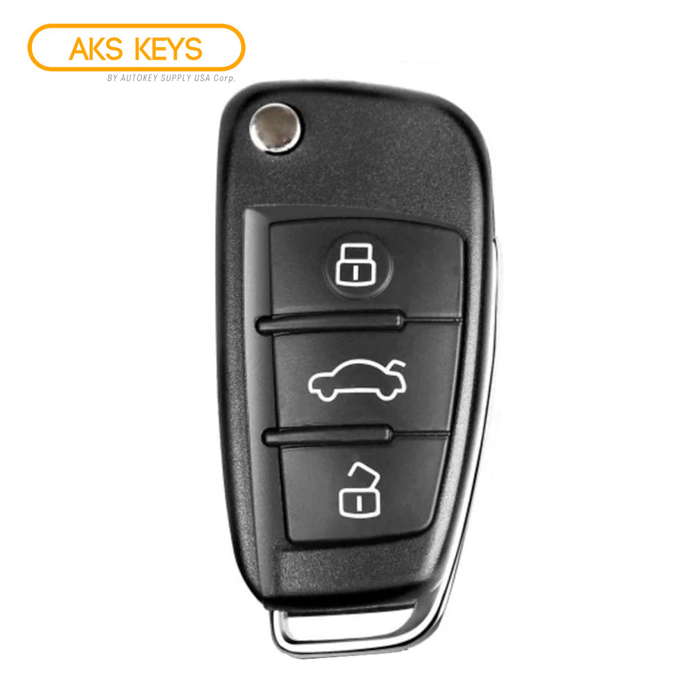 2006 - 2015 Audi Flip Key Shell 3B for FCC# IYZ-3314 (2 Pack)