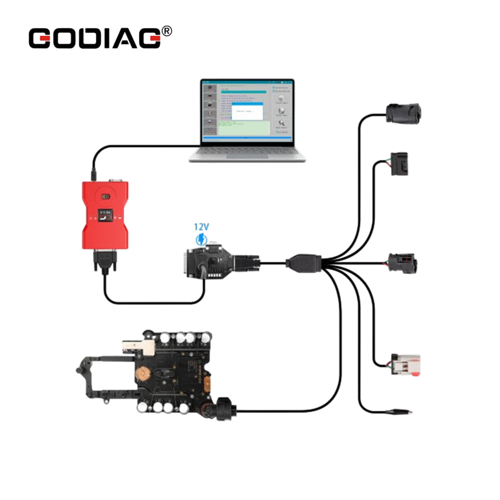 GODIAG 5-In-1 MB ISM Gearbox Cable Set Compatible with VGS FDCT, 722.8, 722.9, 725 ECU Programming Tool