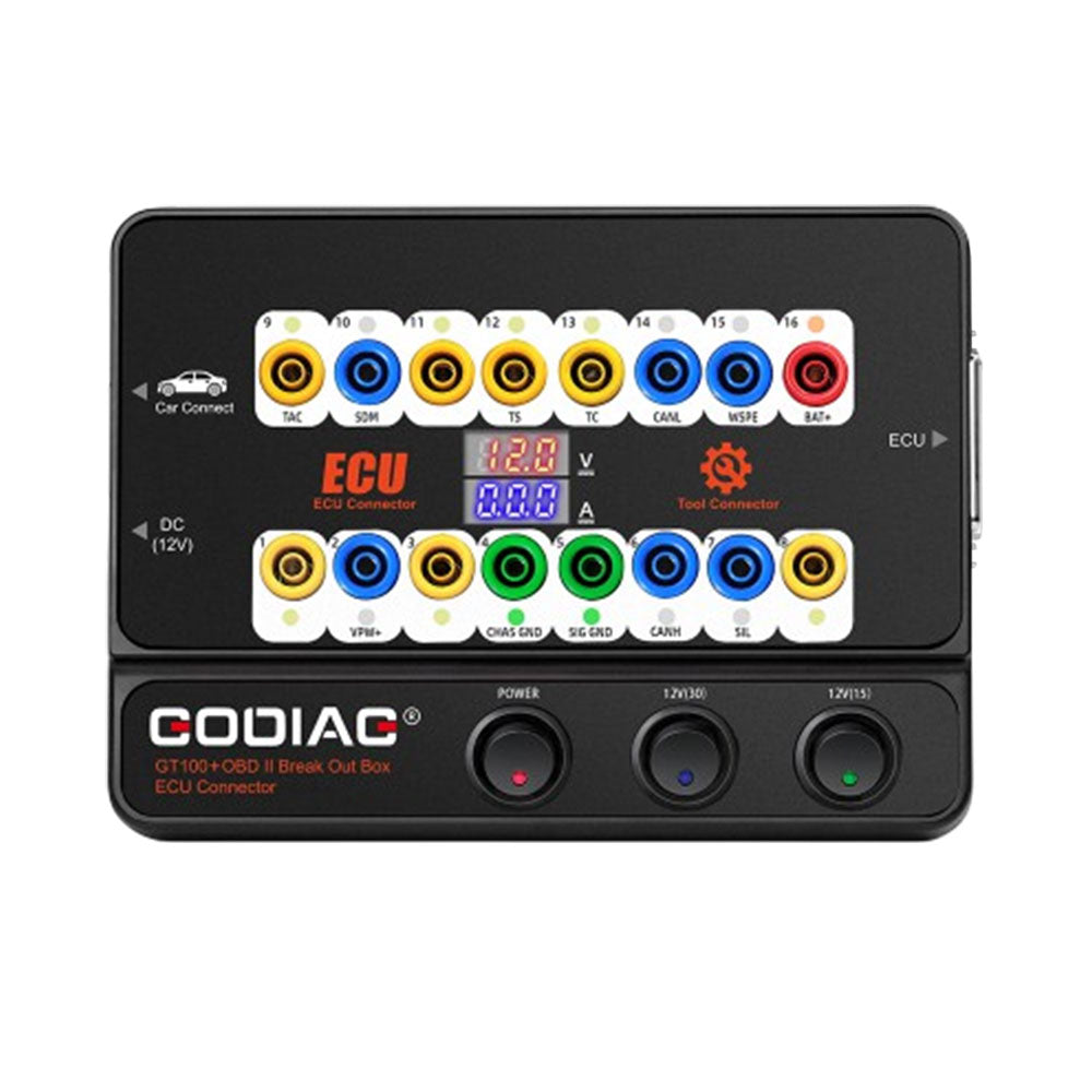 GODIAG GT100+ New Generation ECU Connector OBD2 Breakout Box with Electronic Current Display and CANBUS Protocols