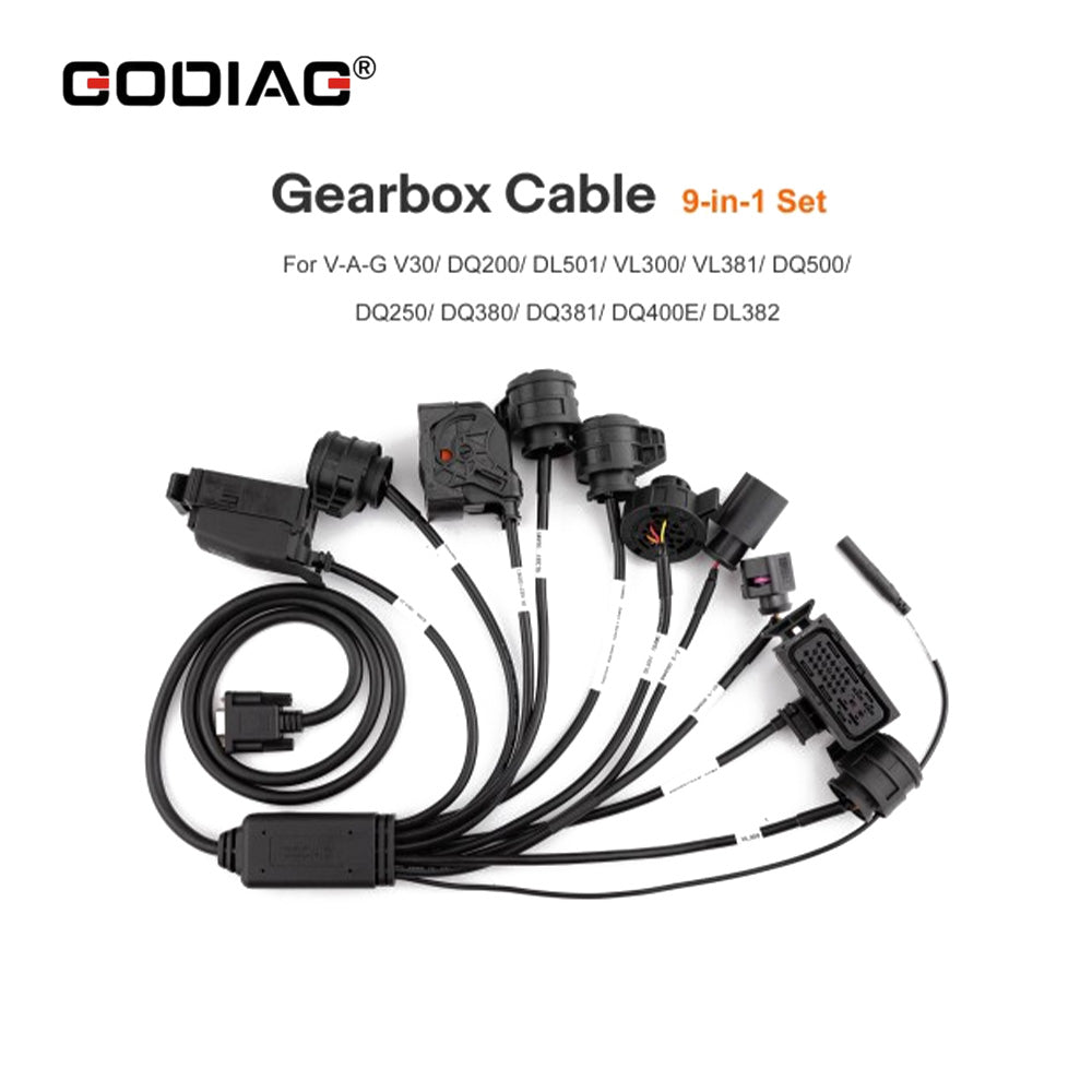 GODIAG 9-In-1 Gearbox Cable Set Work with GT107 Plus for VAG DQ200/DQ250/DQ500/DQ381/DQ400E