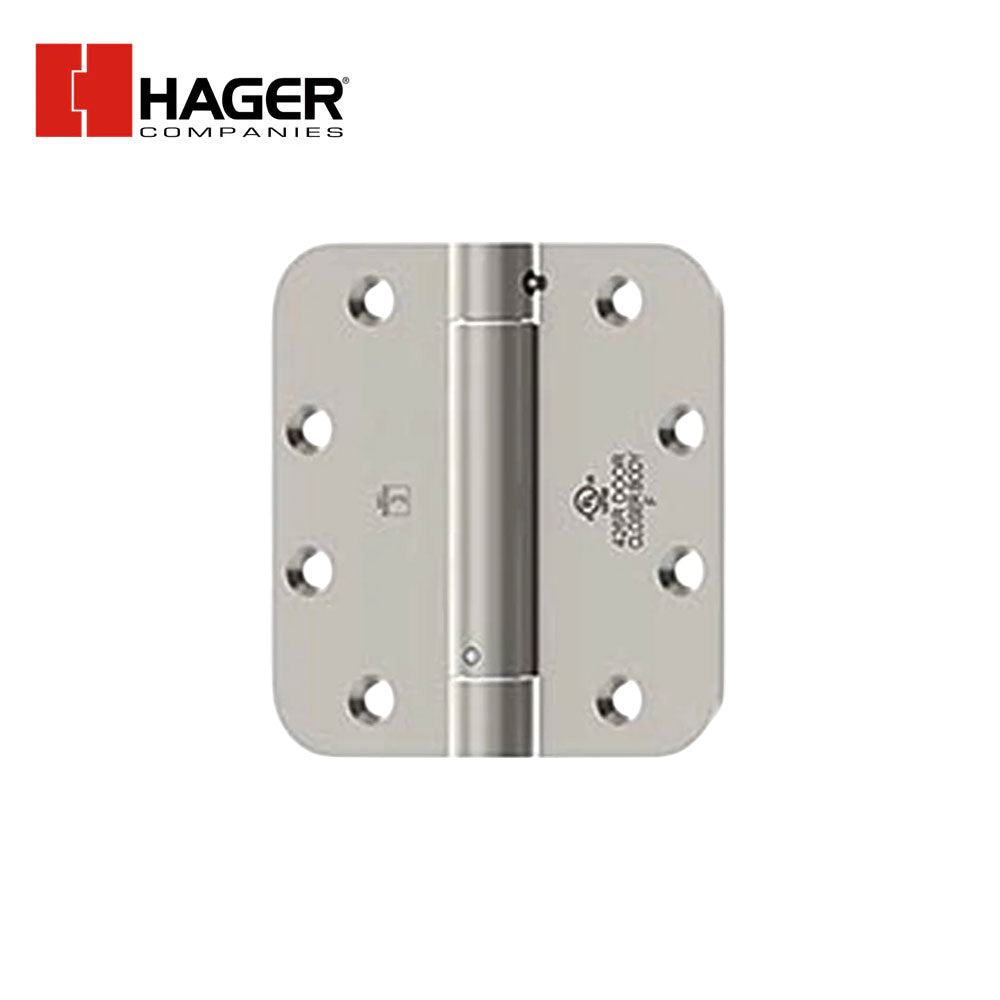 HAGER - 1752 - Full Mortise Residential Spring Hinge - 5/8 Inch Round Corners 4 Inch by 4 Inch