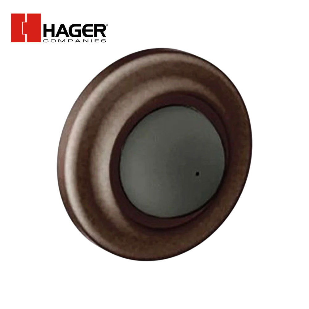 HAGER - 230W - Convex Wall Stop - Concealed Mounting with Rubber Stop
