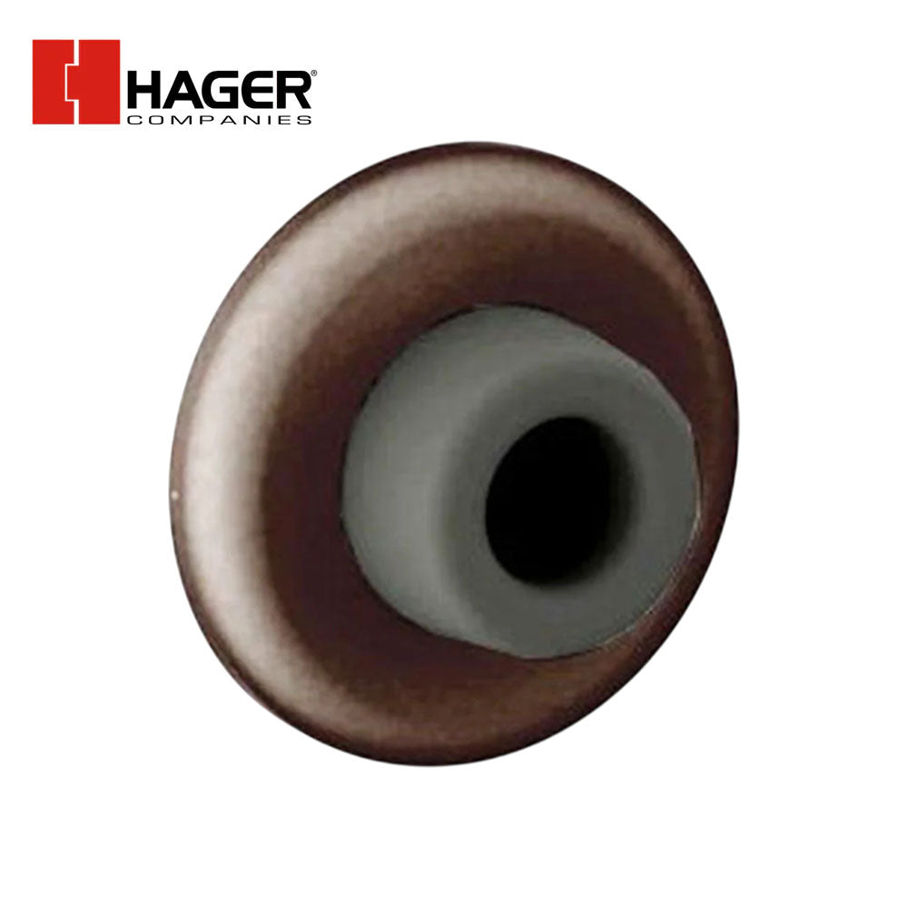 HAGER - 236W - Concave Wall Stop - Concealed Mounting - Rubber Stop - 2-7/16 Inch Diameter - 1 Inch Projection