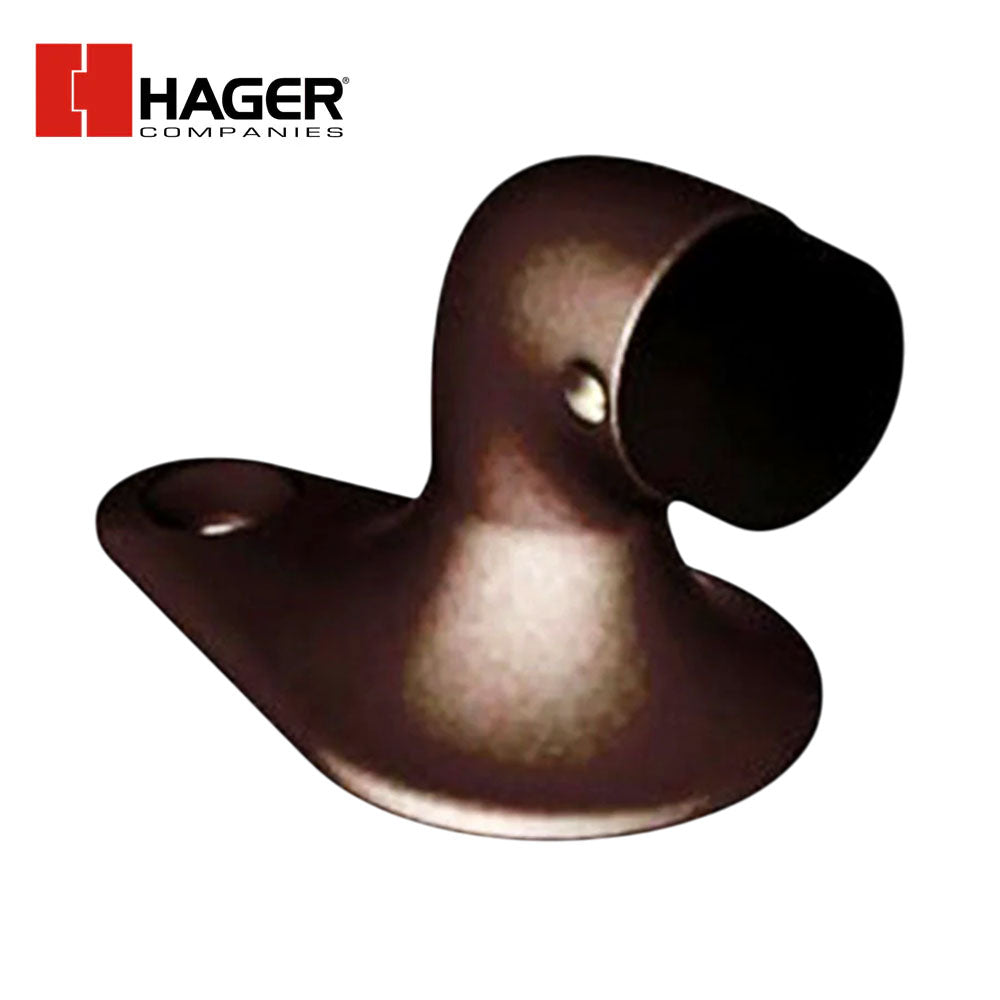 HAGER - 257F - Floor Stop - Cast Brass with Rubber Bumper