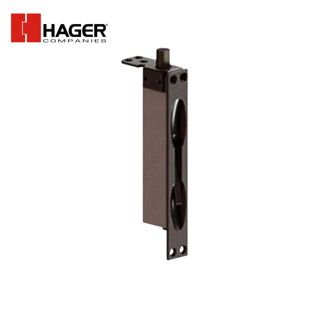 HAGER - 283D - Brass Manual Flush Bolt - 1/2 Inch Square Bolt Head with 15/16 Inch by 2-1/4 Inch Strike