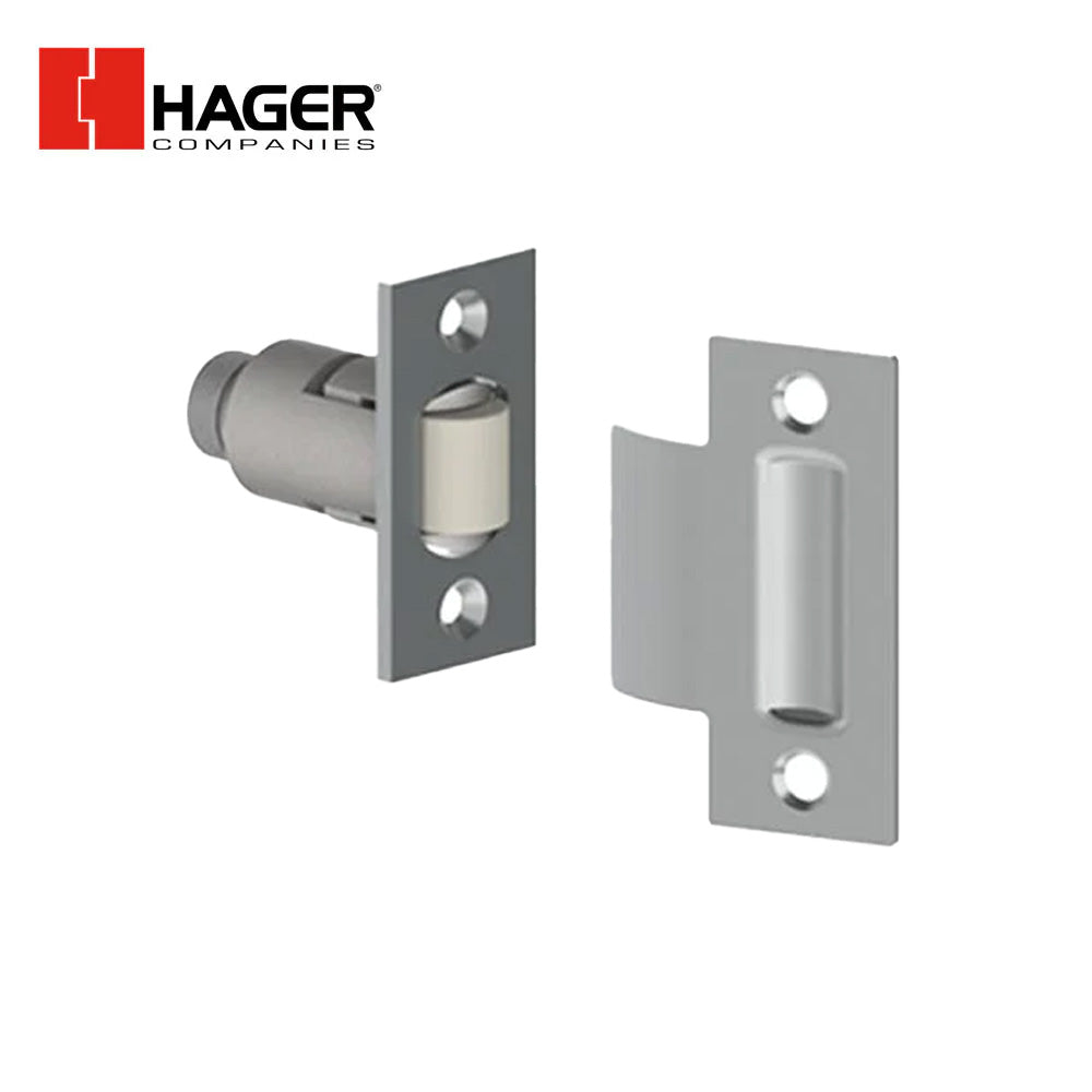 HAGER - 320R - Roller Catch with Tee Strike - Satin Chrome