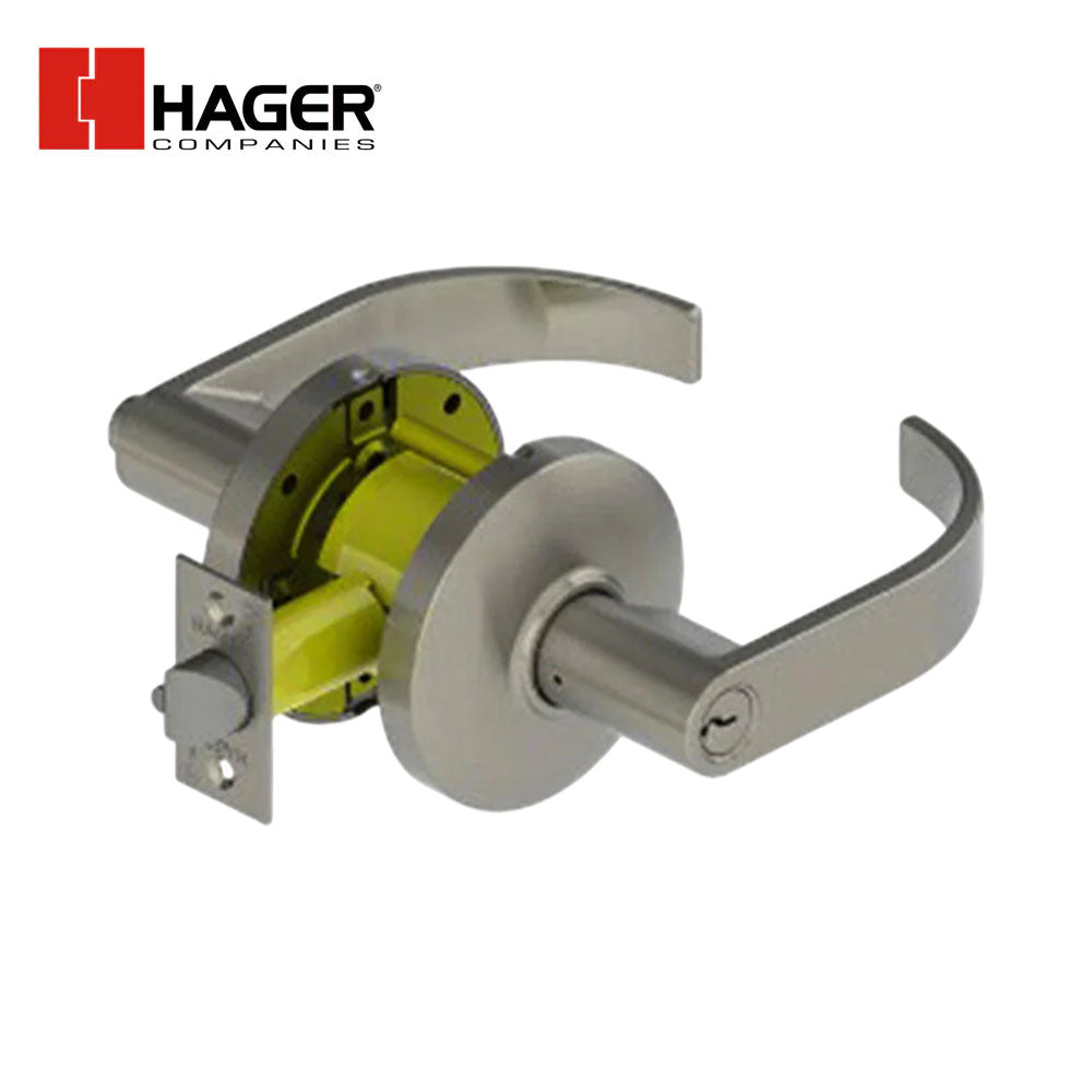 HAGER - 3550 - Entrance Office Cylindrical Lock - 6 Pin - Grade 2 - Satin Chrome