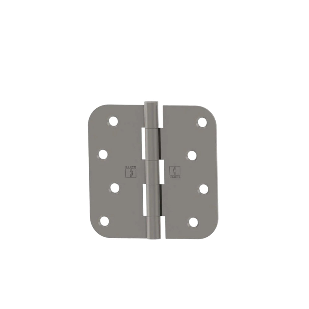 HAGER - RC1842 - Full Mortise Plain Bearing - Residential Hinge - 3.5 Inch by 3.5 Inch- Steel Base Material - 5 Knuckle - 5/8 Round Corners