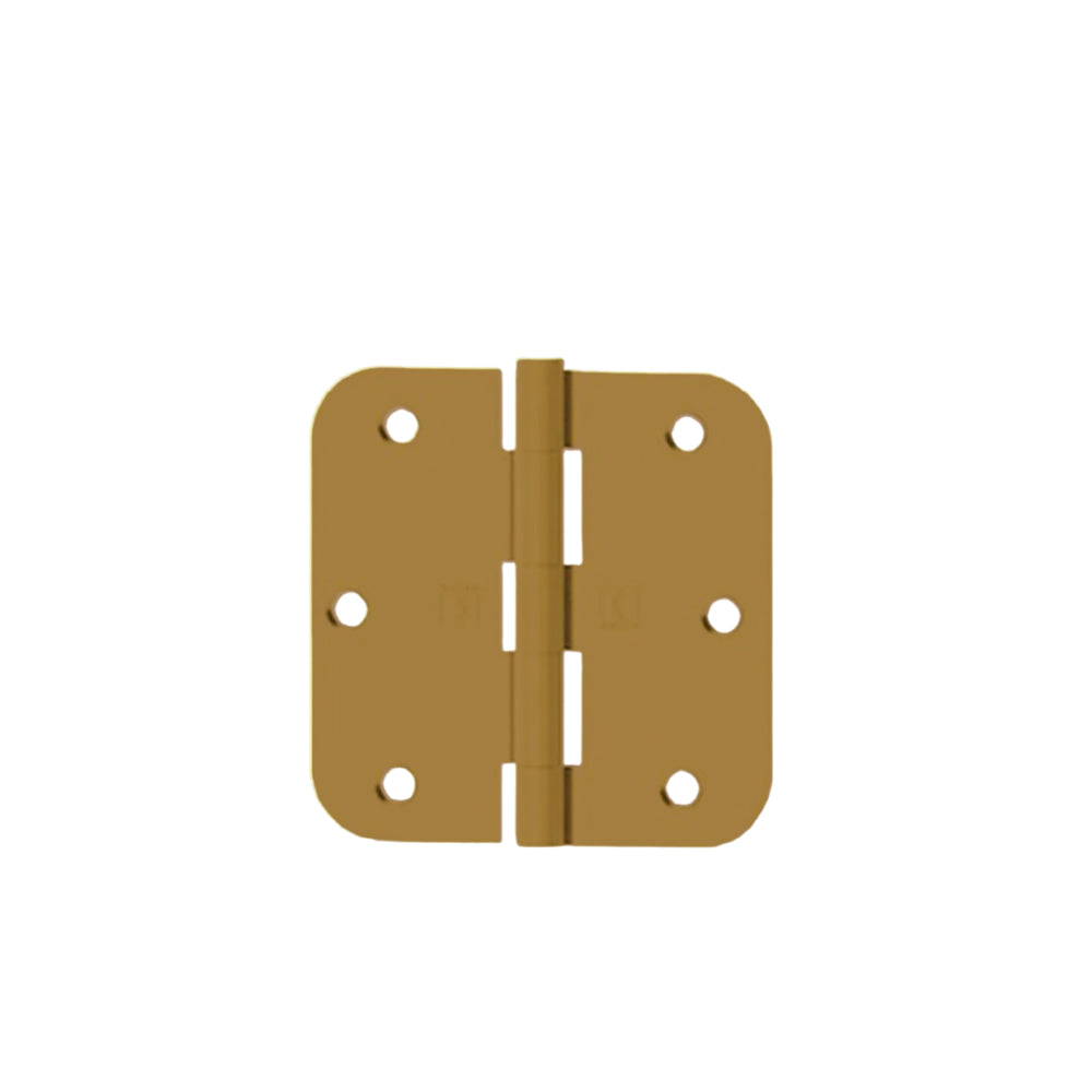 HAGER - RC1842 - Full Mortise Plain Bearing - Residential Hinge - 3.5 Inch by 3.5 Inch- Steel Base Material - 5 Knuckle - 5/8 Round Corners