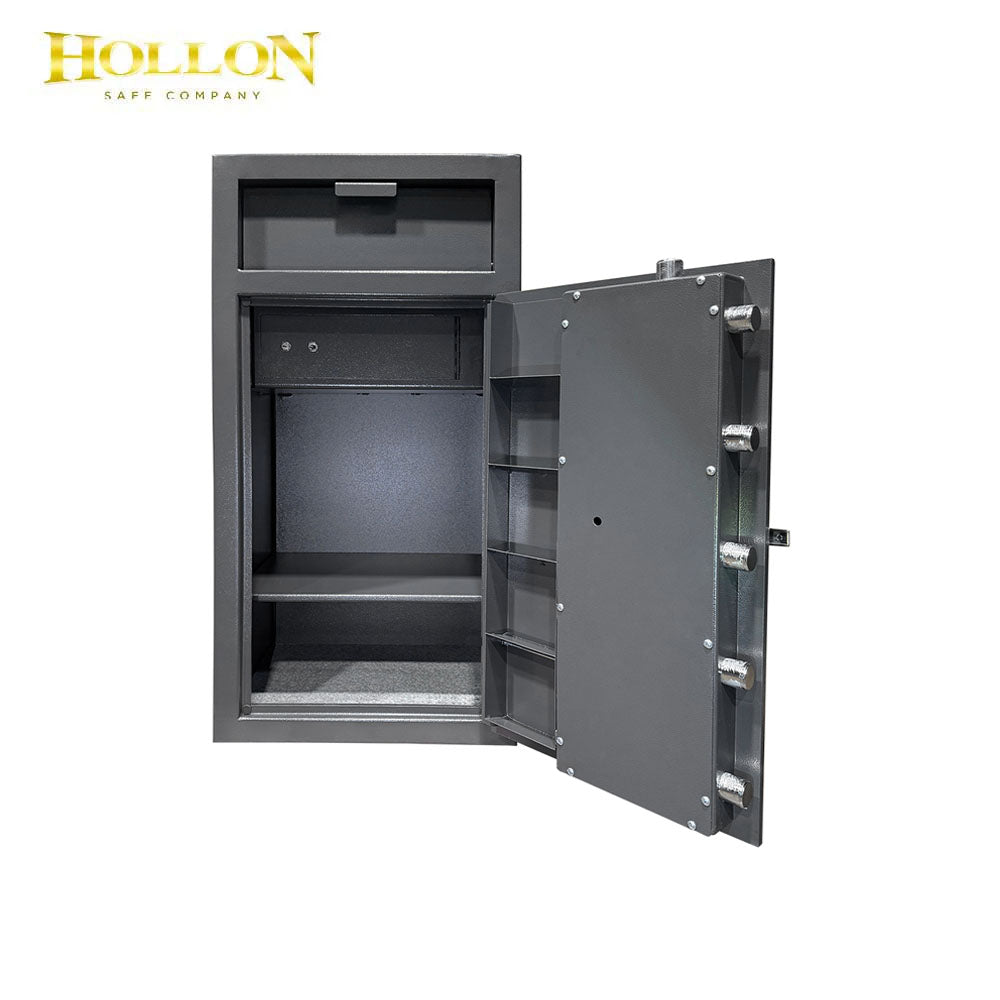 Hollon FD-4020CILK B-Rated Dial Combination Lock Depository Safe with Inner Locking Compartment