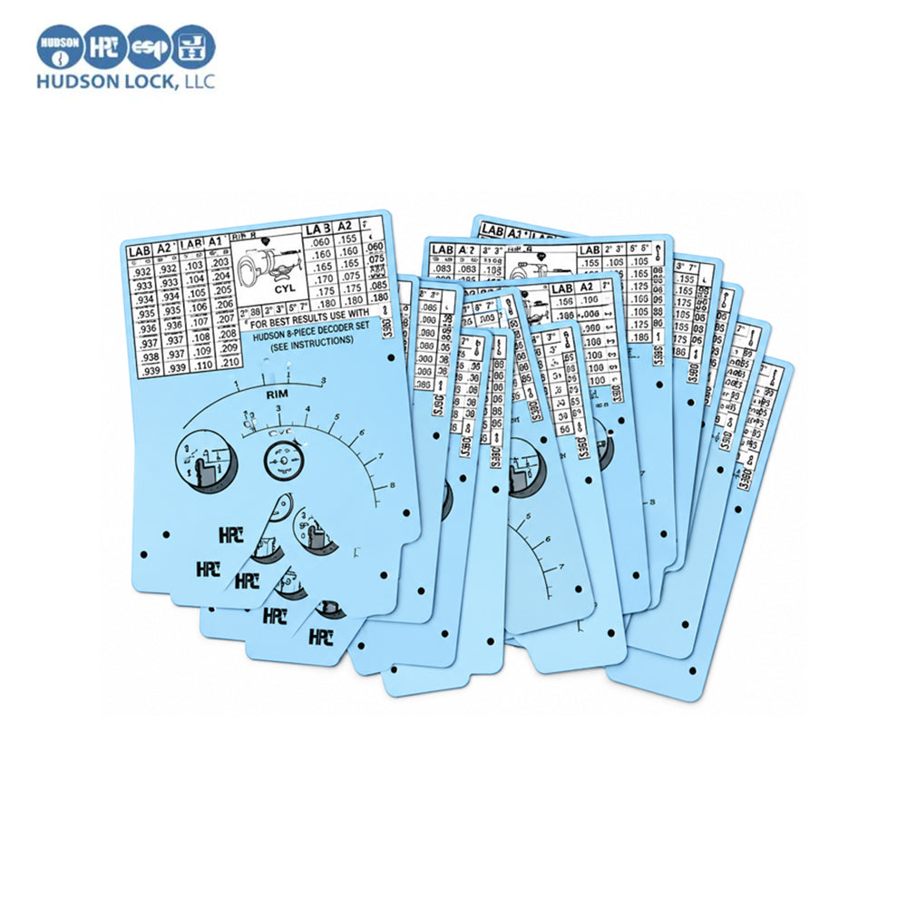 Hudson Lock 25 Code Cards for Extreme Blitz Key Machine