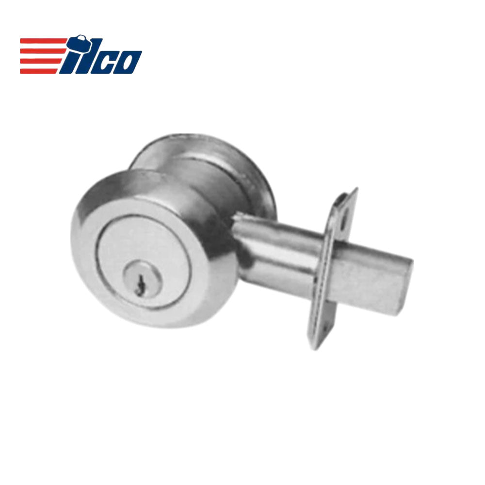 ILCO - Mortise Cylinder Heavy Duty Standard Deadbolt - 2-3/4 Backset - Satin Chrome - Grade 2 (Without Double Cylinder)