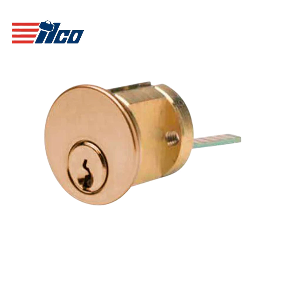 ILCO - 7075 - RIM Cylinder - 5 Pin - 1 1/8" - Segal 9 - KD - 03 - Bright Brass - Grade 1