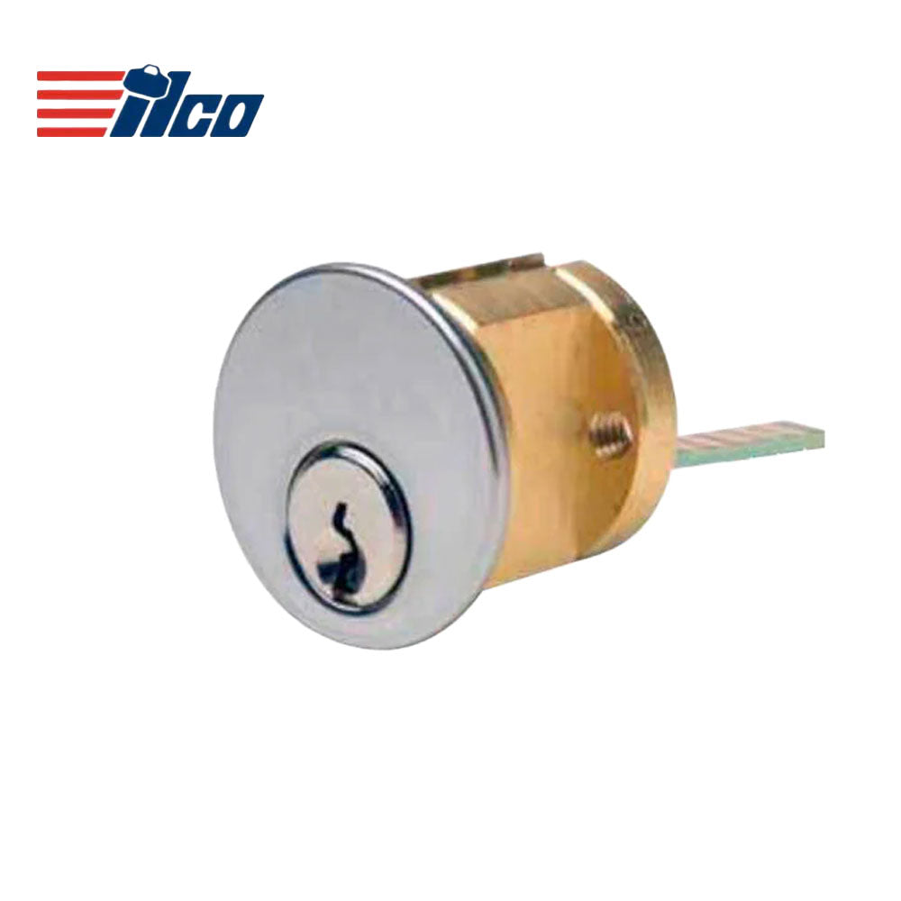 ILCO - 7076 - RIM Cylinder - 6 Pin - 1 1/8" - Schalge C - KD - 26D - Satin Chrome - Grade 1