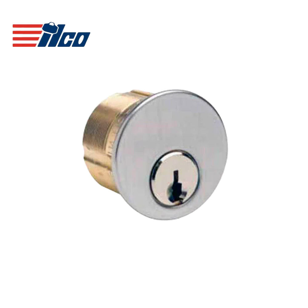 ILCO - 7165 - Mortise Cylinder - 5 Pin - 1" - Yale 8 - Adams Rite Cam - KA2 - 26D - Satin Chrome - Grade 1