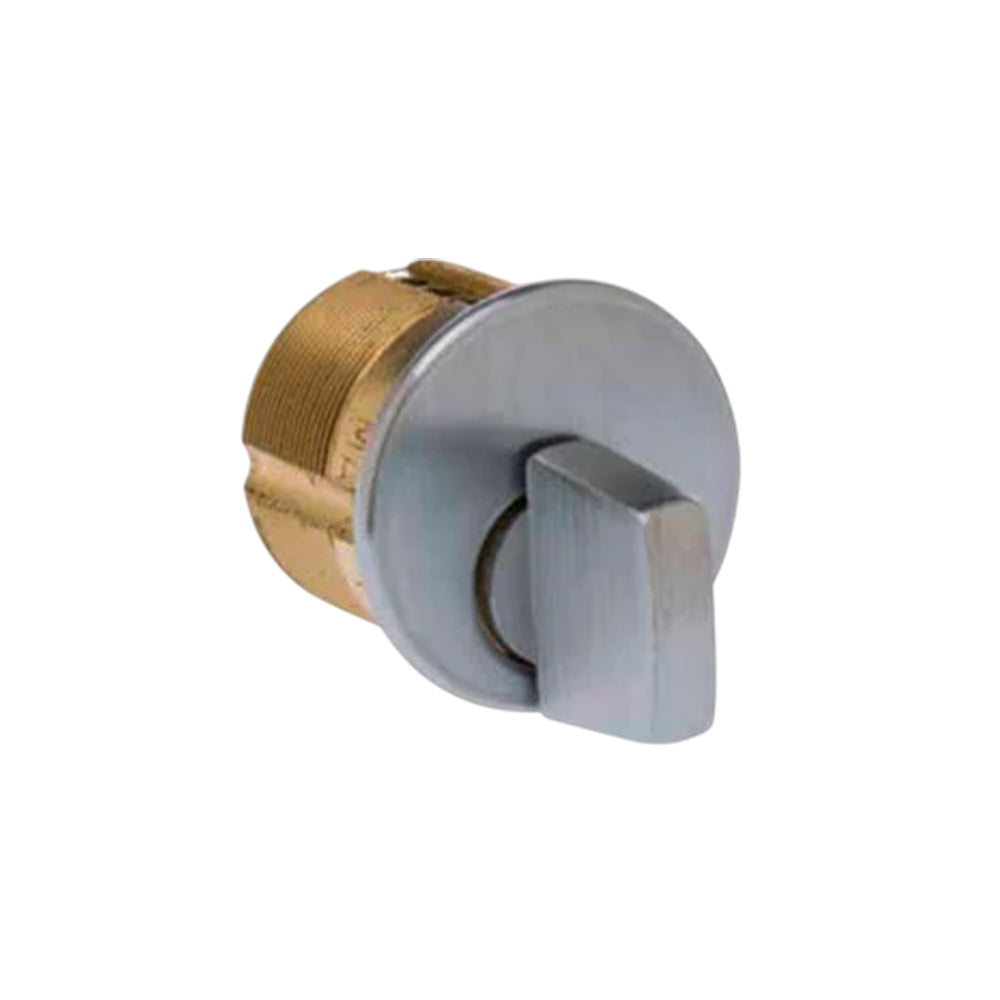 ILCO - 7181 - Turnknob Mortise Cylinder - 1 1/8" - Standard Cam - 26D - Satin Chrome - Grade 1