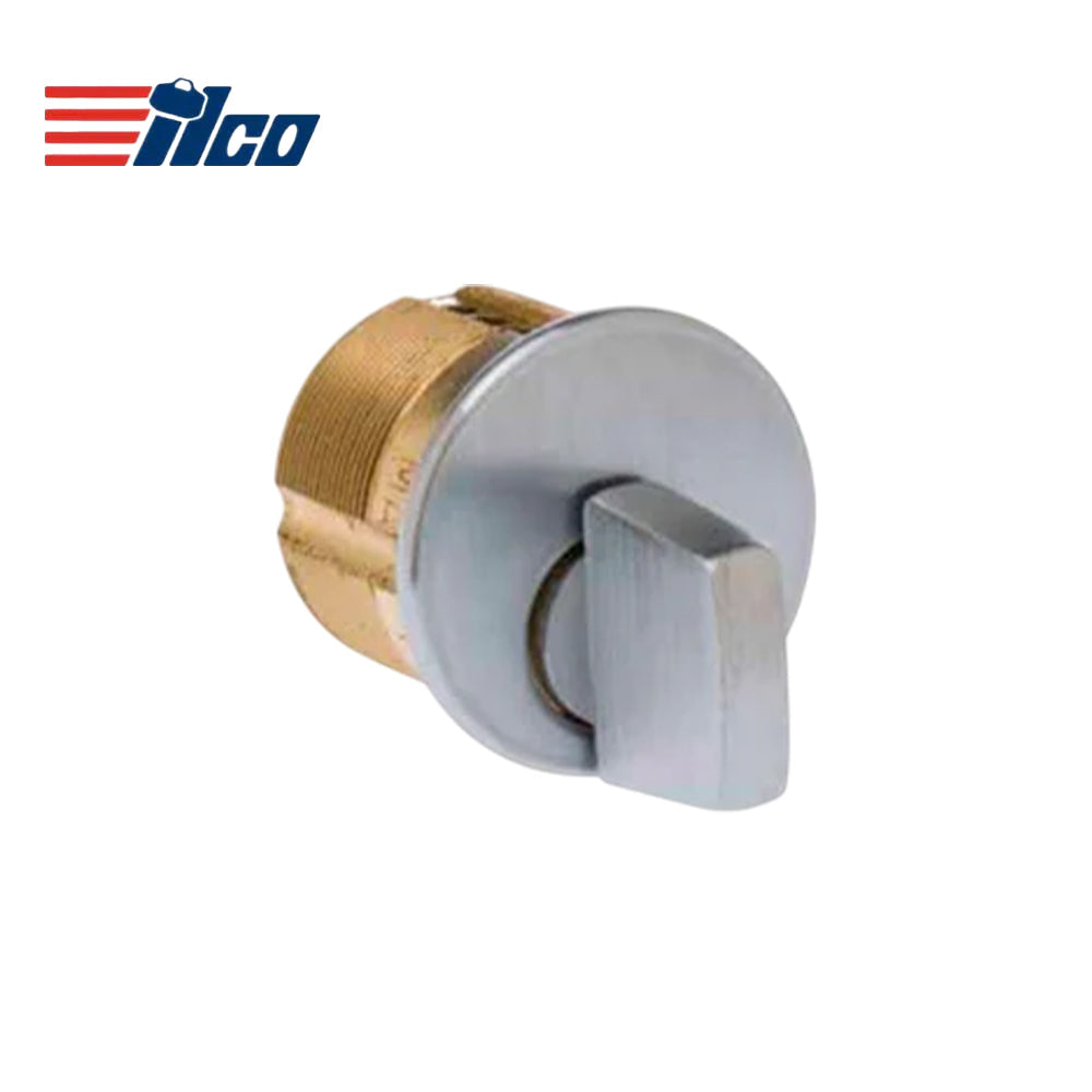 ILCO - 7181 - Turnknob Mortise Cylinder - 1 1/8" - Adams Rite Cam - 26D - Satin Chrome - Grade 1