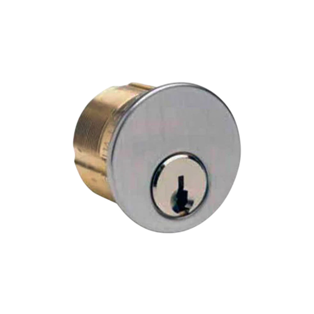 ILCO - 7185 - Mortise Cylinder - 5 Pin - 1 1/8" - Schlage C - Adams Rite Cam - KD - 26D - Satin Chrome - Grade 1