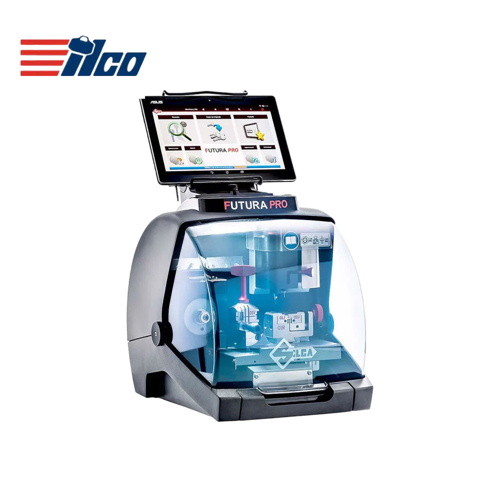 ILCO Futura Pro Electronic Flat / Laser and Dimple Key Cutting Machine Bundle with Flash Mobile Key Duplicator