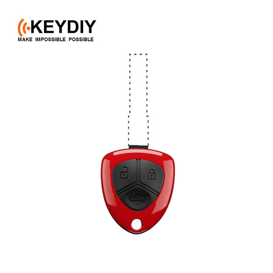 KEYDIY Keyless Entry Remote - Ferrari Style 3B (B17-3-Can Install Trunk Chart)