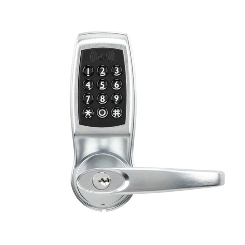 KeyInCode KIC4510-KWB Bluetooth and Wi-Fi Enabled Lockset with Tubular Latch - US26D - Satin Chromium Plated (626)