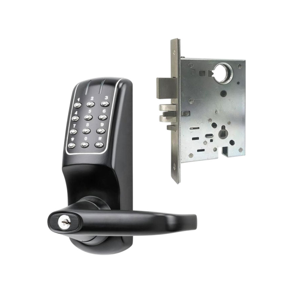 KeyInCode KIC5255 Pin Code Lockset with Mortise Latch and Auto Deadbolt - Grade 2