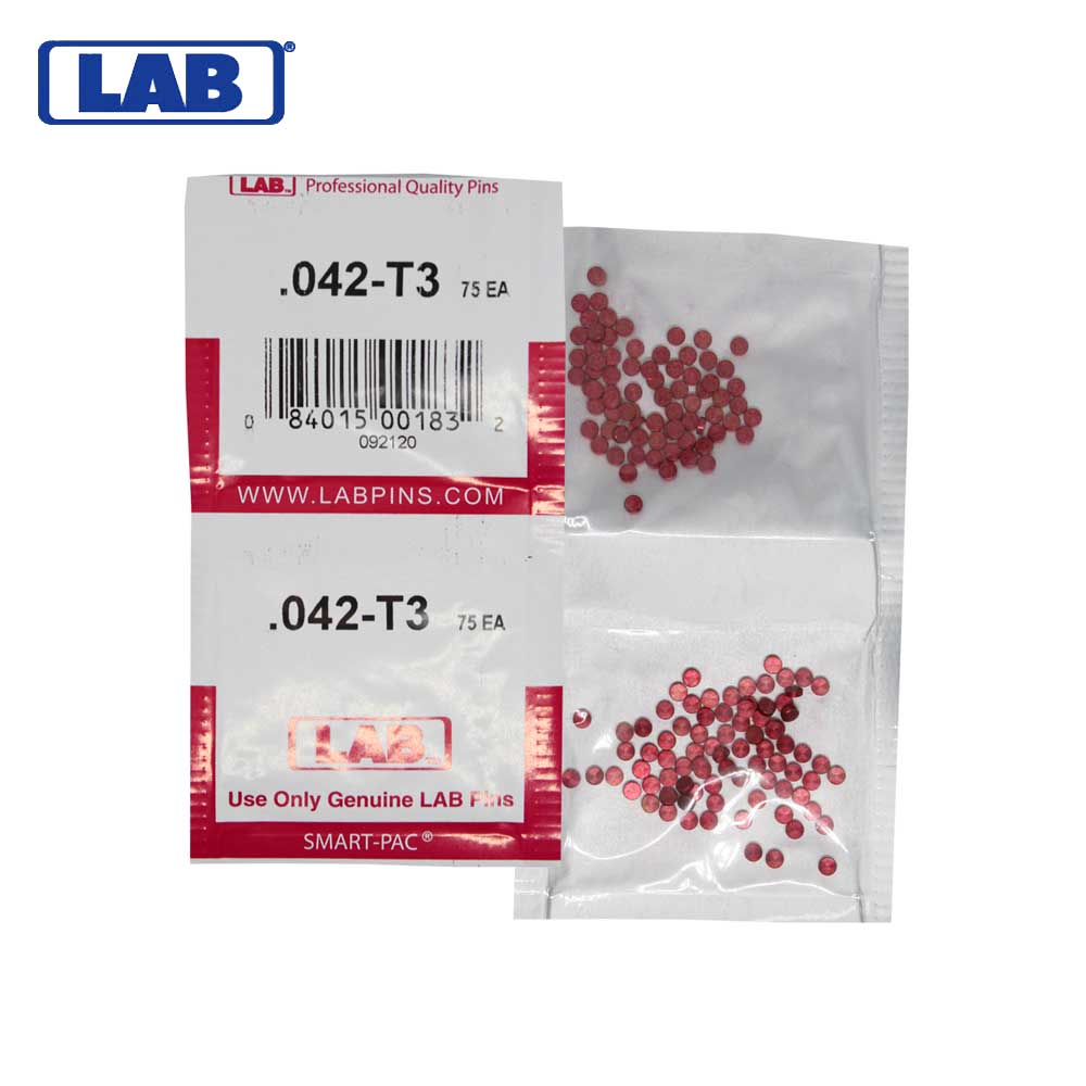 LAB - 042T - .042 Top Pin - .115 Diameter - Crown .003 Universal - Color-Coded - Brass Alloy - Smart Pack 150 Pins