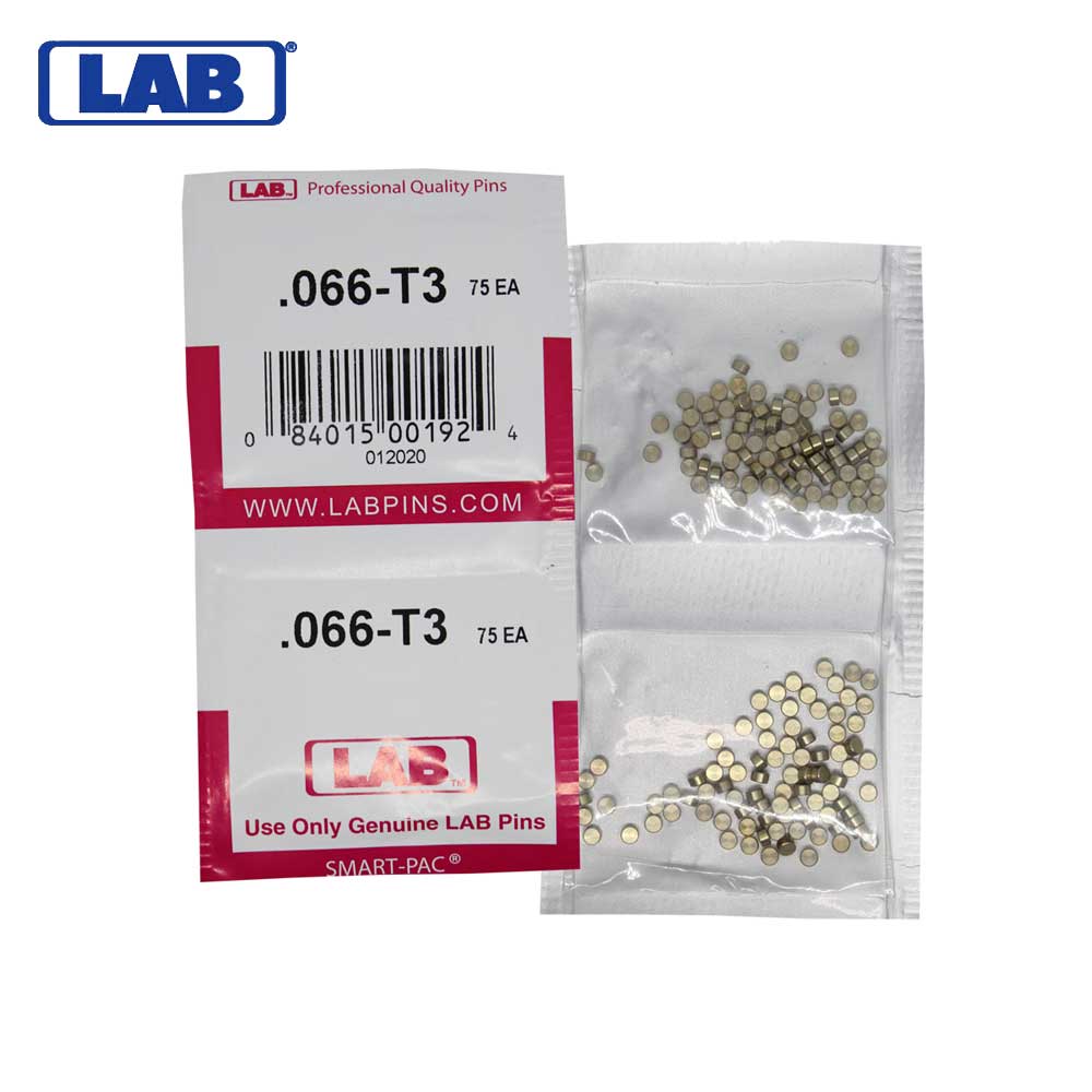 LAB - 066T - .066 Top Pin - .115 Diameter - Crown .003 Universal - Color-Coded - Brass Alloy - Smart Pack 150 Pins
