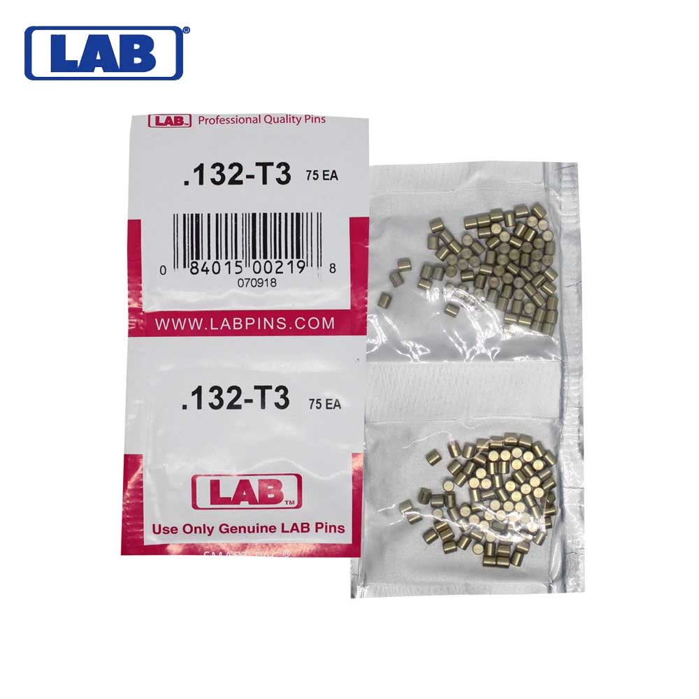 LAB - 132T - .132 Top Pin - .115 Diameter - Crown .003 Universal - Color-Coded - Brass Alloy - Smart Pack 150 Pins