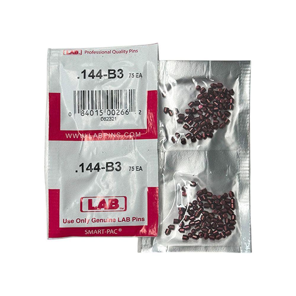 LAB - 144B - .144 Bottom Pin - .115 Diameter - Crown .003 Universal - Color-Coded - Brass Alloy - Smart Pack 150 Pins