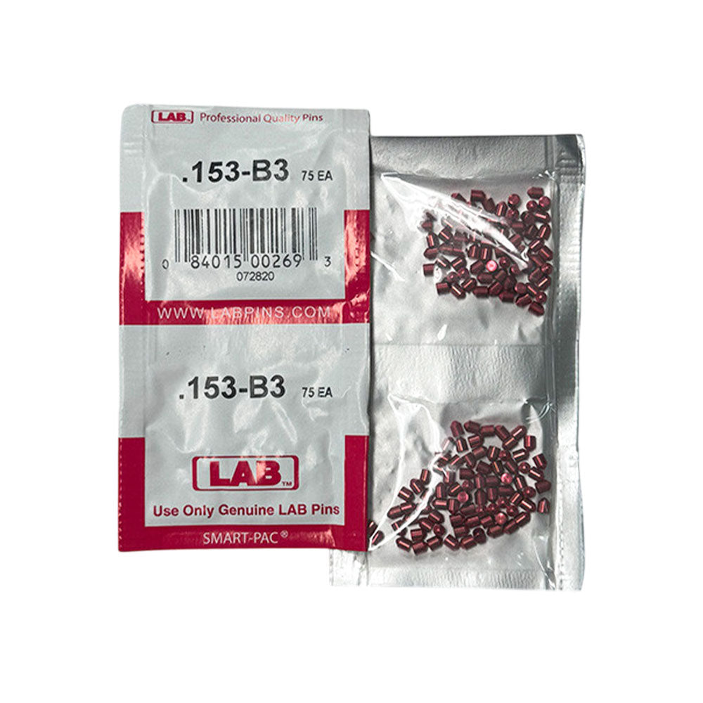 LAB - 153B - .153 Bottom Pin - .115 Diameter - Crown .003 Universal - Color-Coded - Brass Alloy - Smart Pack 150 Pins