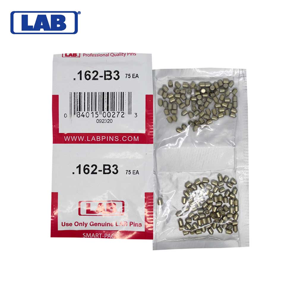 LAB - 162B - .162 Bottom Pin - .115 Diameter - Crown .003 Universal - Color-Coded - Brass Alloy - Smart Pack 150 Pins