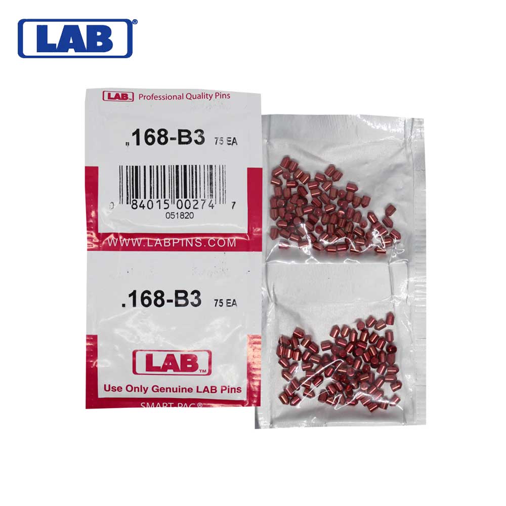 LAB - 168B - .168 Bottom Pin - .115 Diameter - Crown .003 Universal - Color-Coded - Brass Alloy - Smart Pack 150 Pins