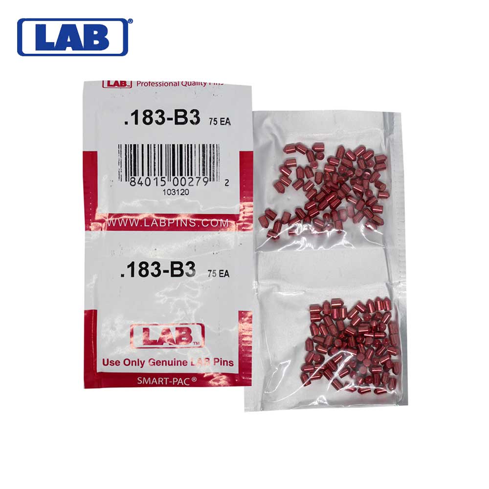 LAB - 183B - .183 Bottom Pin - .115 Diameter - Crown .003 Universal - Color-Coded - Brass Alloy - Smart Pack 150 Pins