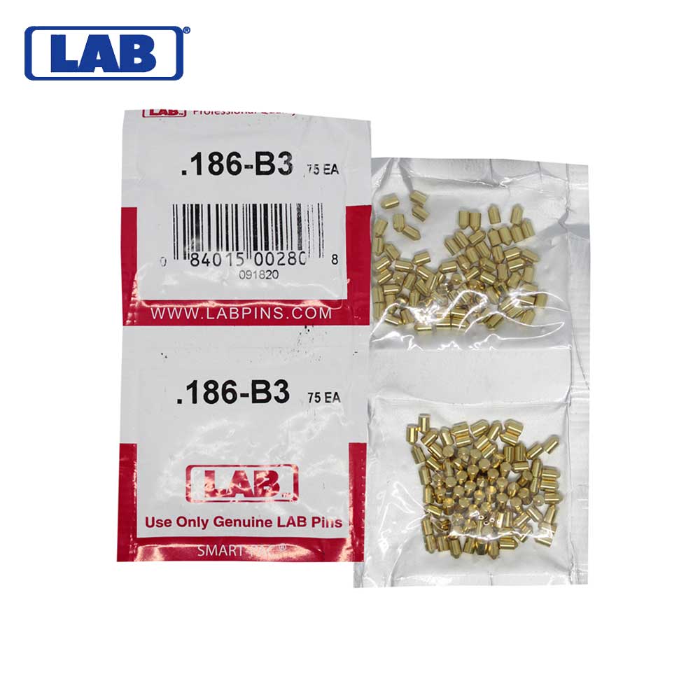 LAB - 186B - .186 Bottom Pin - .115 Diameter - Crown .003 Universal - Color-Coded - Brass Alloy - Smart Pack 150 Pins