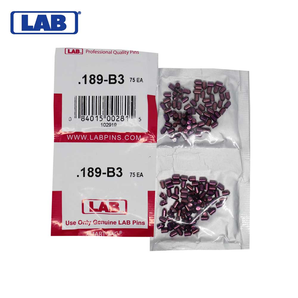 LAB - 189B - .189 Bottom Pin - .115 Diameter - Crown .003 Universal - Color-Coded - Brass Alloy - Smart Pack 150 Pins
