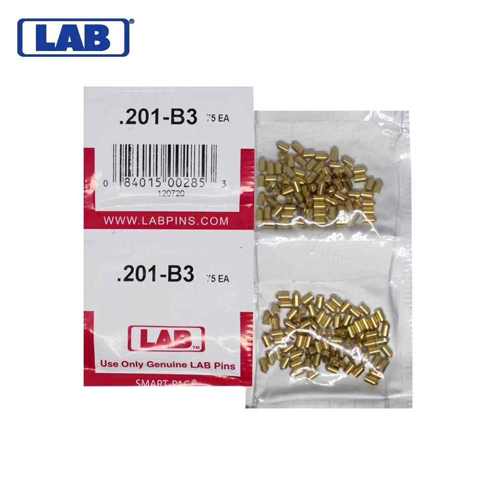 LAB - 201B - .201 Bottom Pin - .115 Diameter - Crown .003 Universal - Color-Coded - Brass Alloy - Smart Pack 150 Pins