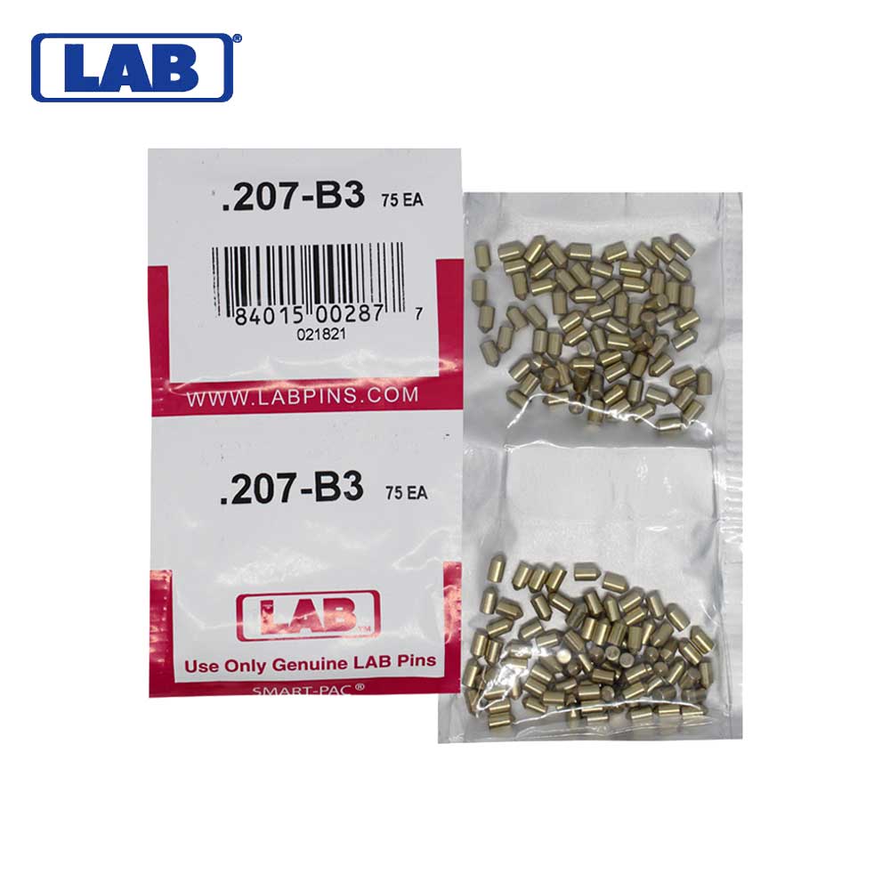 LAB - 207B - .207 Bottom Pin - .115 Diameter - Crown .003 Universal - Color-Coded - Brass Alloy - Smart Pack 150 Pins