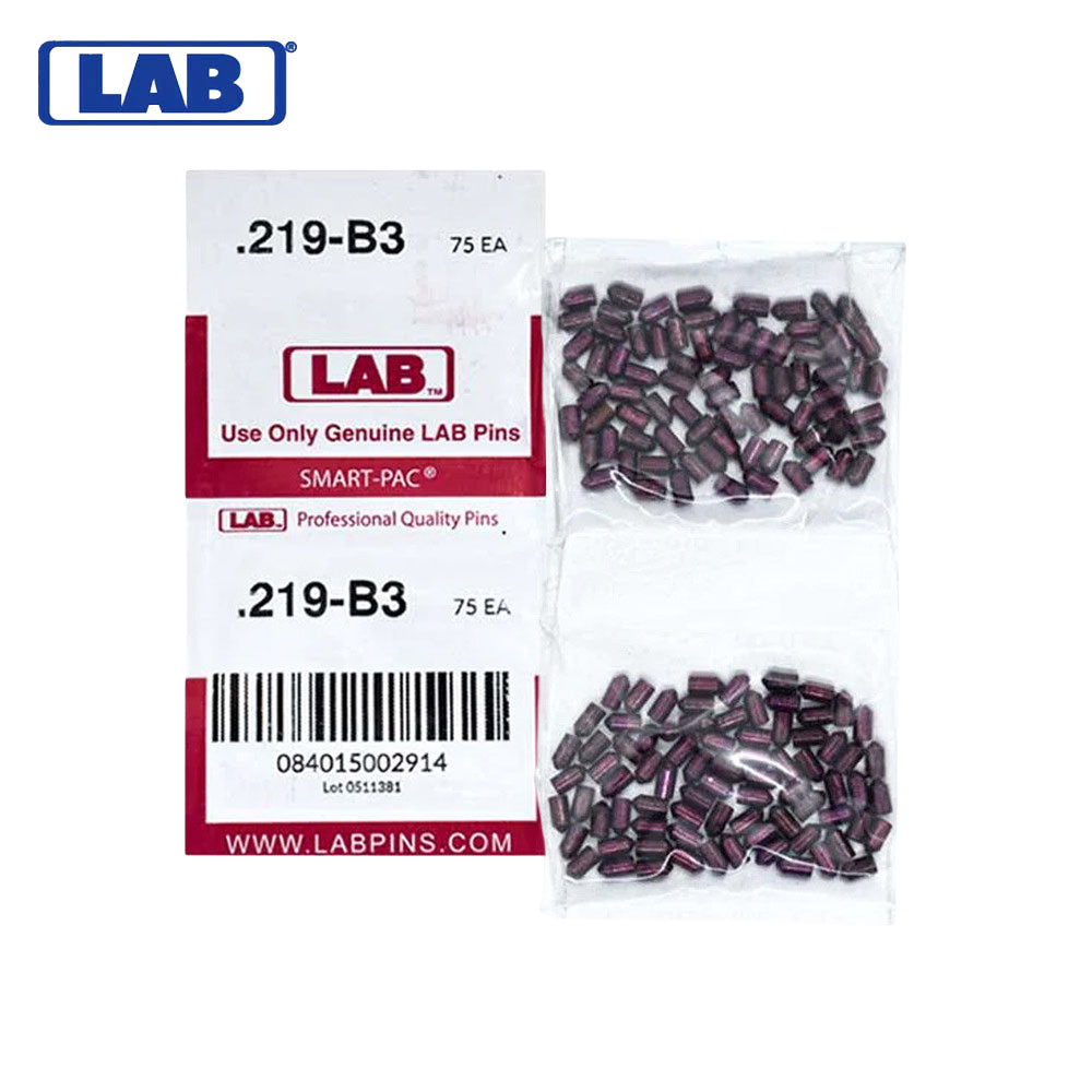 LAB - 219B - .219 Bottom Pin - .115 Diameter - Crown .003 Universal - Color-Coded - Brass Alloy - Smart Pack 150 Pins