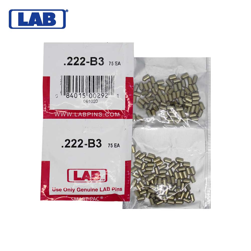 LAB - 222B - .222 Bottom Pin - .115 Diameter - Crown .003 Universal - Color-Coded - Brass Alloy - Smart Pack 150 Pins