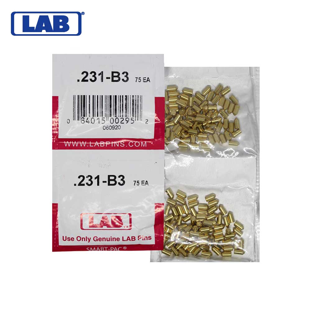 LAB - 231B - .231 Bottom Pin - .115 Diameter - Crown .003 Universal - Color-Coded - Brass Alloy - Smart Pack 150 Pins