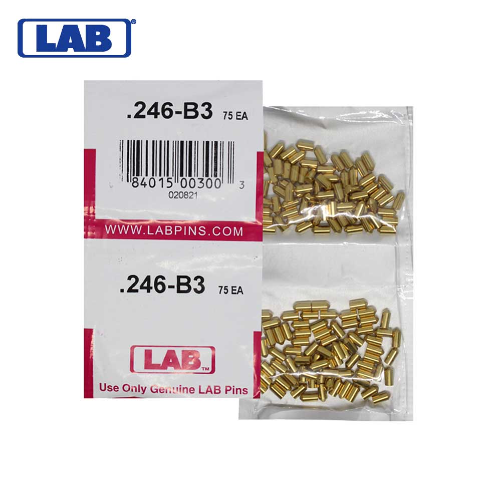 LAB - 246B - .246 Bottom Pin - .115 Diameter - Crown .003 Universal - Color-Coded - Brass Alloy - Smart Pack 150 Pins