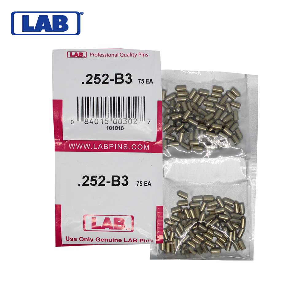 LAB - 252B - .252 Bottom Pin - .115 Diameter - Crown .003 Universal - Color-Coded - Brass Alloy - Smart Pack 150 Pins