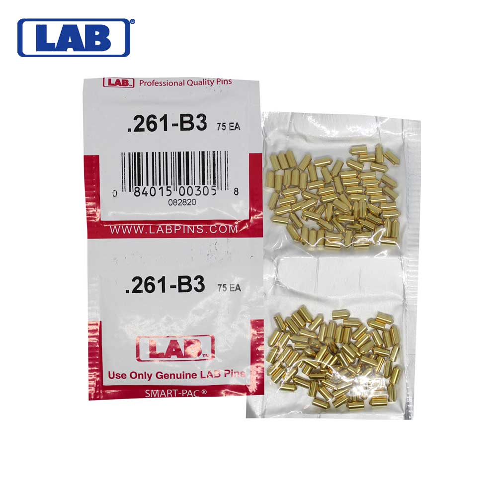 LAB - 261B - .261 Bottom Pin - .115 Diameter - Crown .003 Universal - Color-Coded - Brass Alloy - Smart Pack 150 Pins