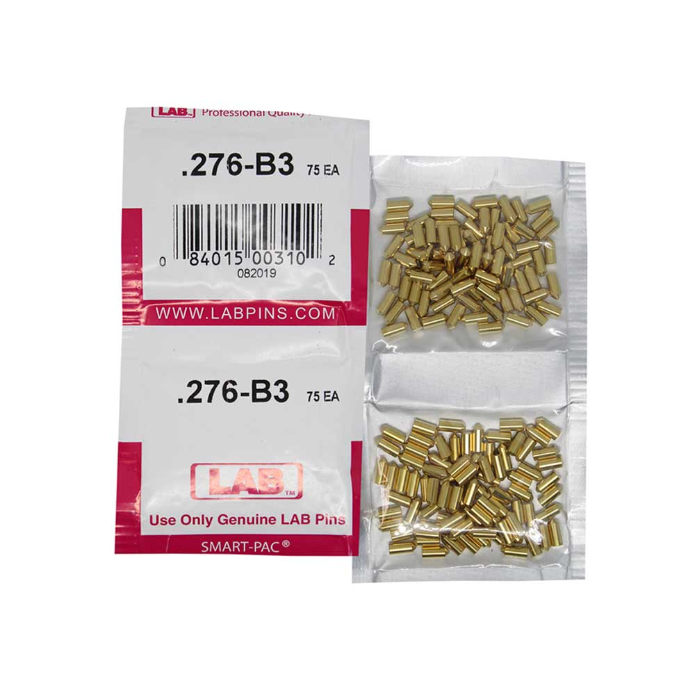 LAB - 276B - .276 Bottom Pin - .115 Diameter - Crown .003 Universal - Color-Coded - Brass Alloy - Smart Pack 150 Pins
