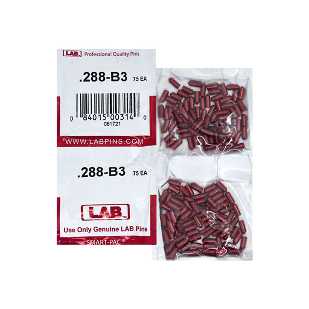 LAB - 288B - .288 Bottom Pin - .115 Diameter - Crown .003 Universal - Color-Coded - Brass Alloy - Smart Pack 150 Pins